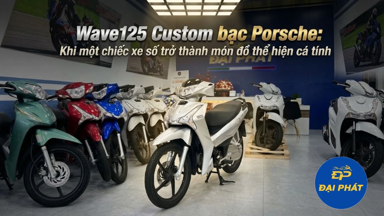 Wave125 Custom bạc Porsche: Khi một chiếc xe số trở thành món đồ thể hiện cá tính